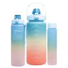 Kit Garrafa Motivacional 3 peças Tie Dye Lyor