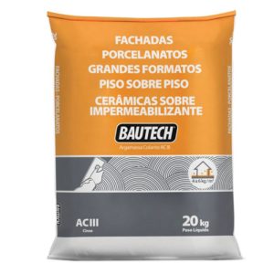 Argamassa Bautech ACIII 20kg Cinza